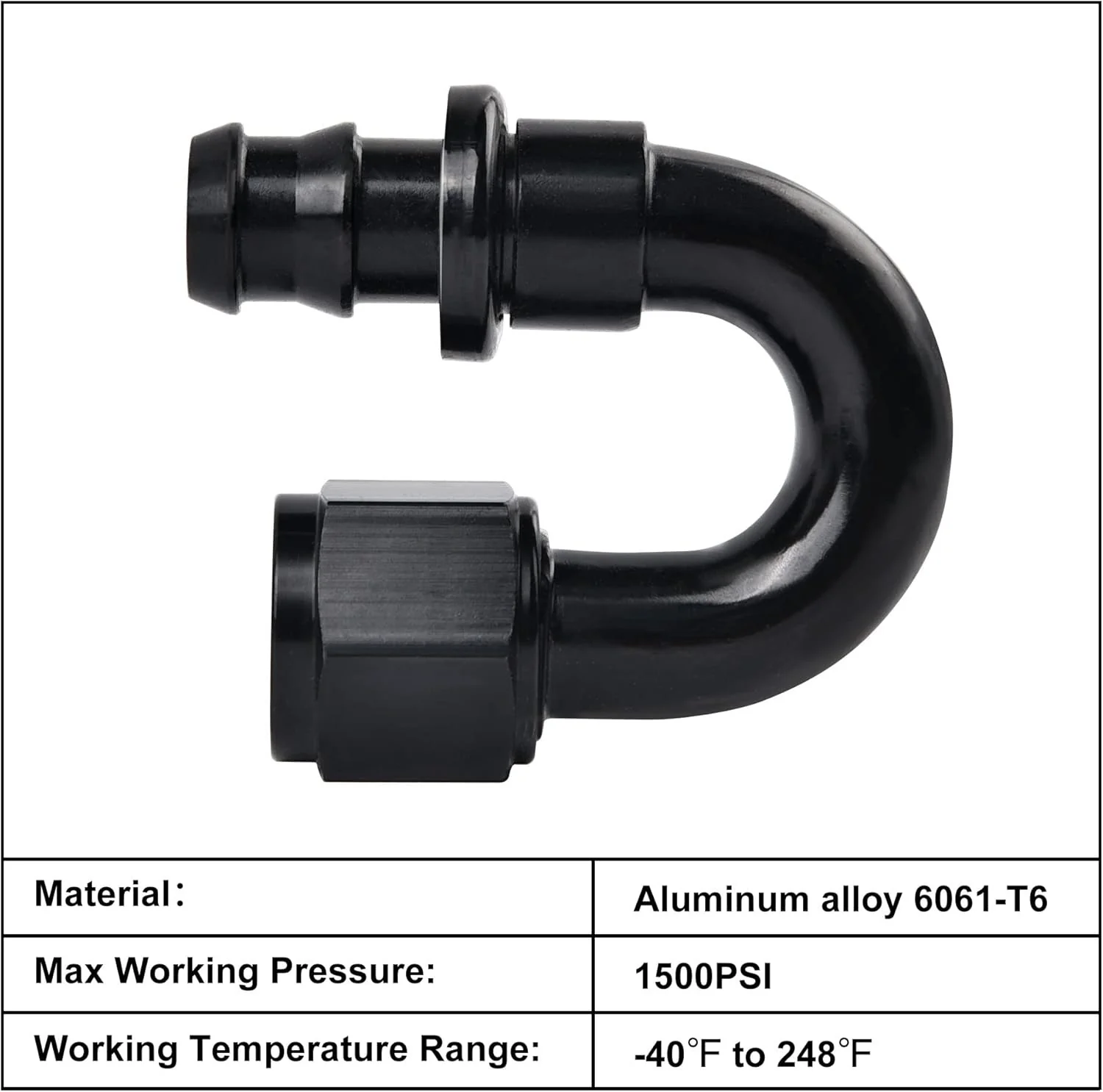 EVIL ENERGY AN Push Lock Hose Fitting End Black (4/6/8/10/12AN) - Image 54