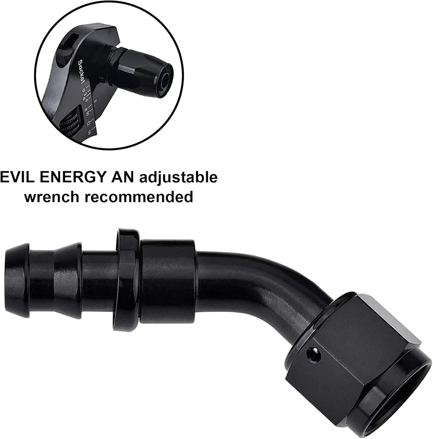 EVIL ENERGY 90 Degree Push Lock AN Hose Fitting End (4/6/8/10/12AN ) - Image 11