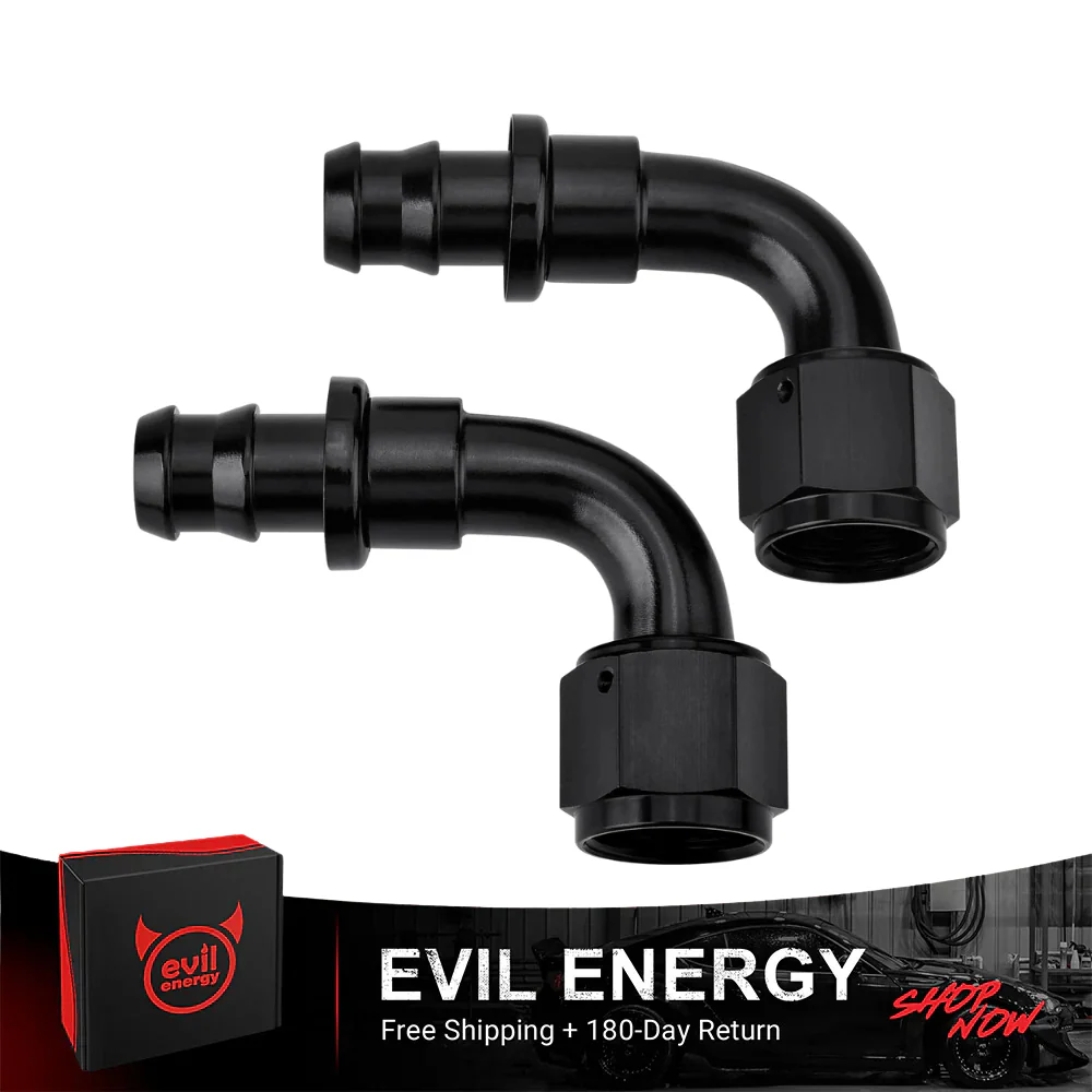 EVIL ENERGY AN Push Lock Hose Fitting End Black (4/6/8/10/12AN) - Image 10