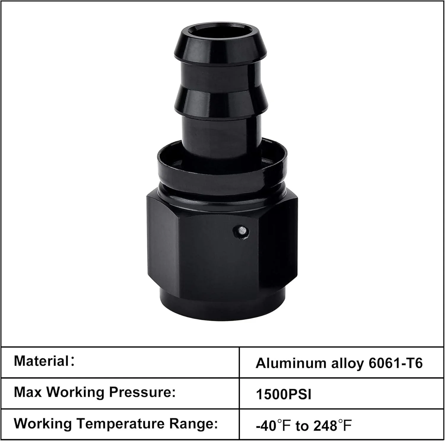 EVIL ENERGY AN Push Lock Hose Fitting End Black (4/6/8/10/12AN) - Image 15
