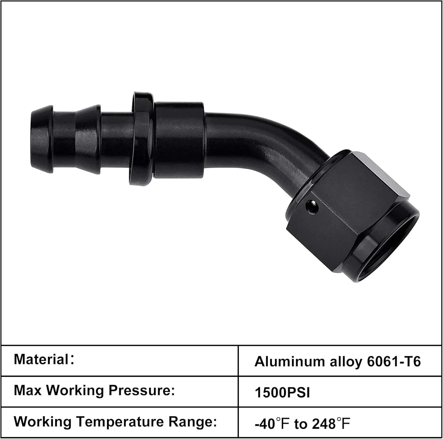 EVIL ENERGY AN Push Lock Hose Fitting End Black (4/6/8/10/12AN) - Image 23