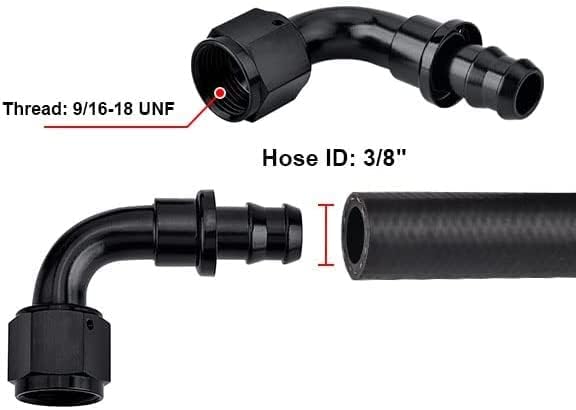 EVIL ENERGY AN Push Lock Hose Fitting End Black (4/6/8/10/12AN) - Image 31