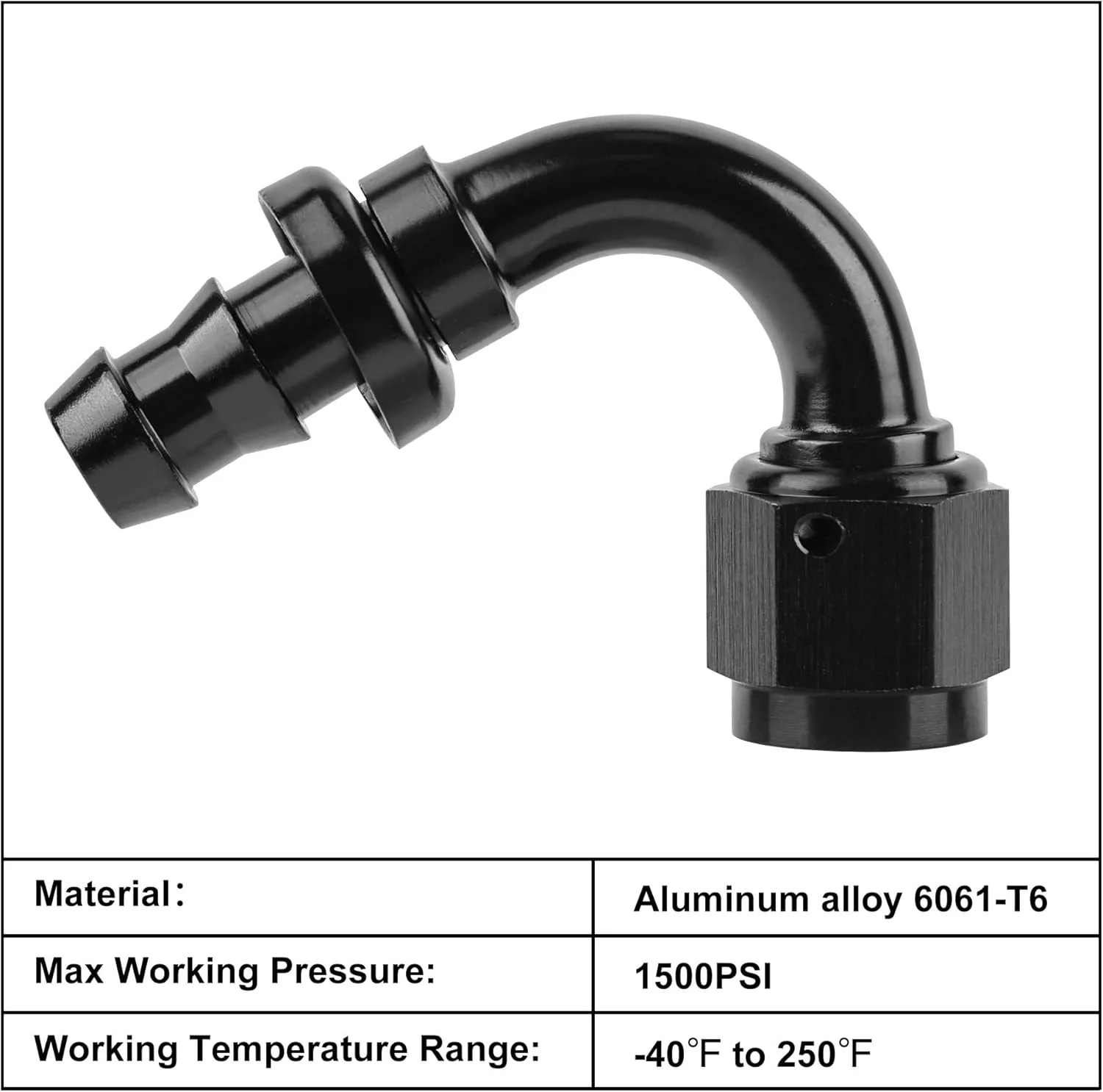 EVIL ENERGY AN Push Lock Hose Fitting End Black (4/6/8/10/12AN) - Image 35