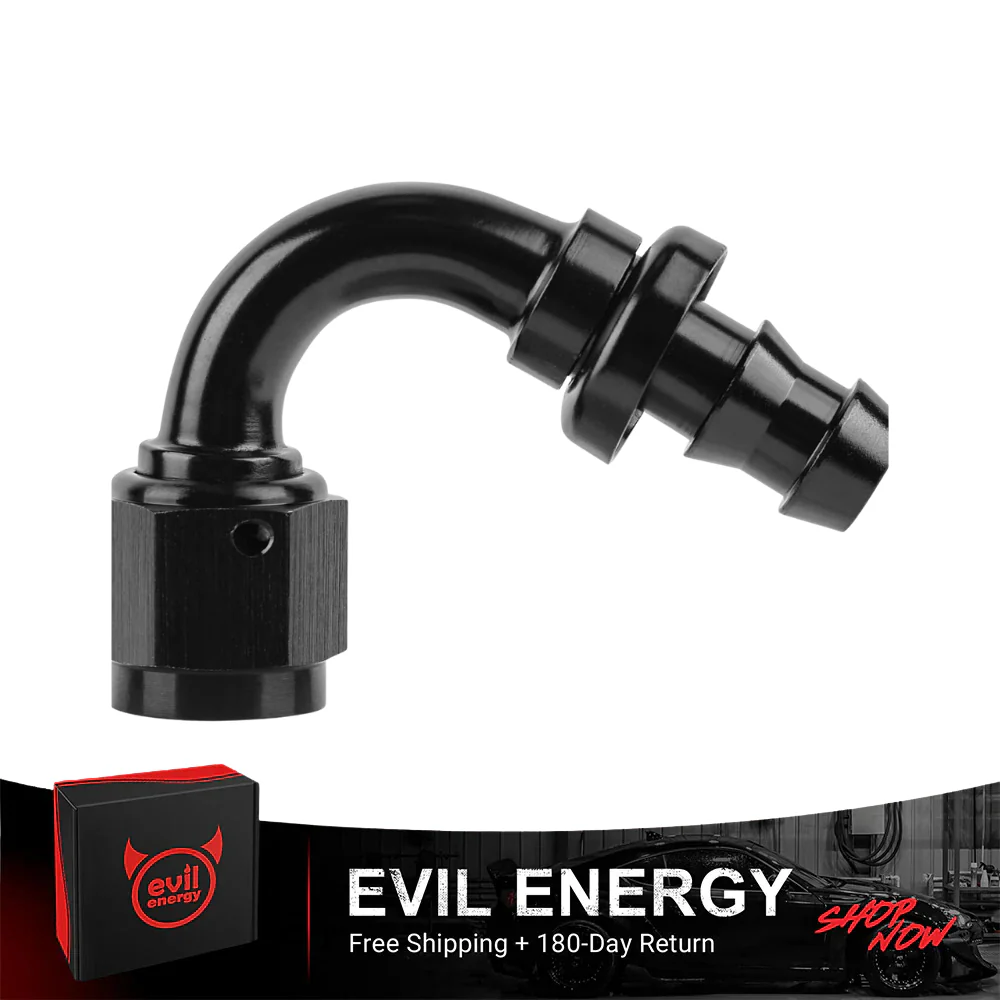 EVIL ENERGY AN Push Lock Hose Fitting End Black (4/6/8/10/12AN) - Image 4