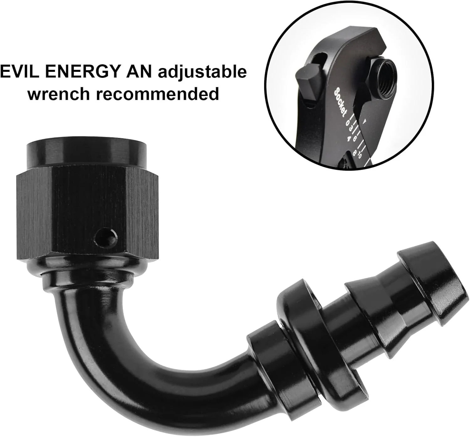 EVIL ENERGY AN Push Lock Hose Fitting End Black (4/6/8/10/12AN) - Image 41