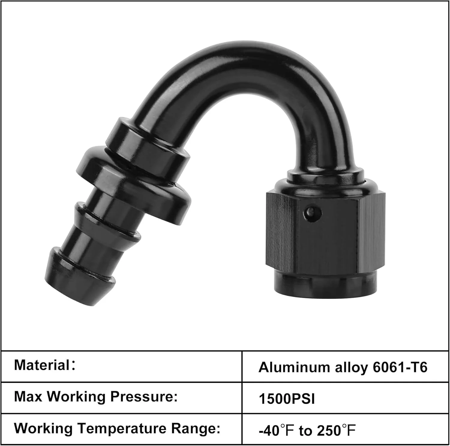EVIL ENERGY AN Push Lock Hose Fitting End Black (4/6/8/10/12AN) - Image 43