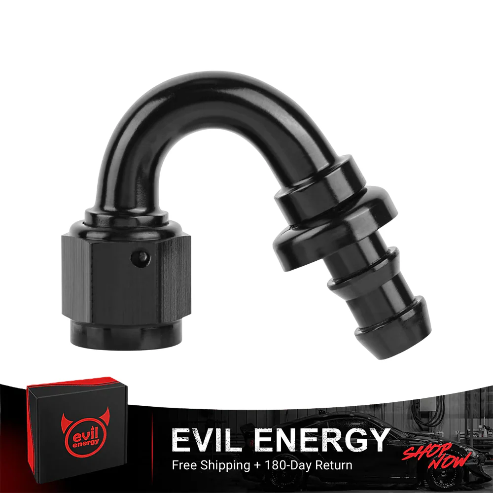 EVIL ENERGY AN Push Lock Hose Fitting End Black (4/6/8/10/12AN) - Image 5