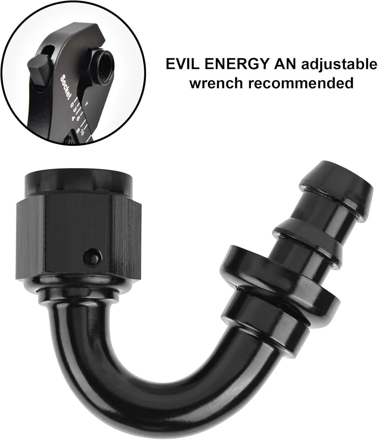 EVIL ENERGY AN Push Lock Hose Fitting End Black (4/6/8/10/12AN) - Image 53