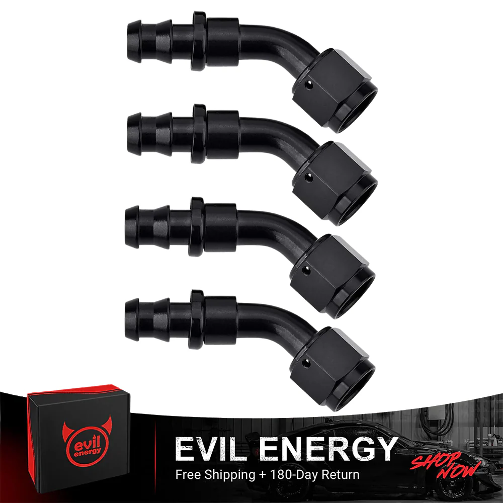 EVIL ENERGY AN Push Lock Hose Fitting End Black (4/6/8/10/12AN) - Image 8