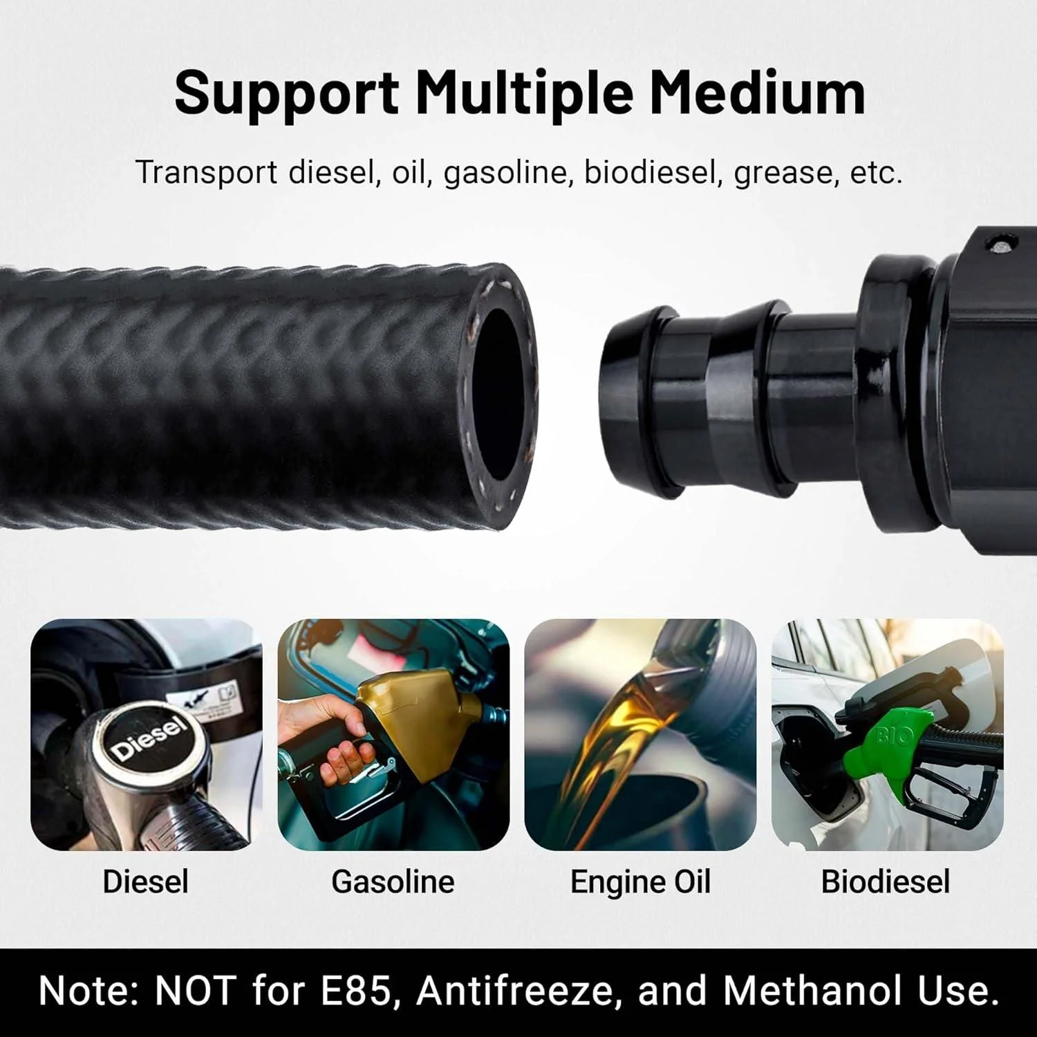EVIL ENERGY  Push Lock Hose Kit Fuel Hose Line Kit NBR SAE 30R7 10FT (4/6/8/10/12AN) - Image 10