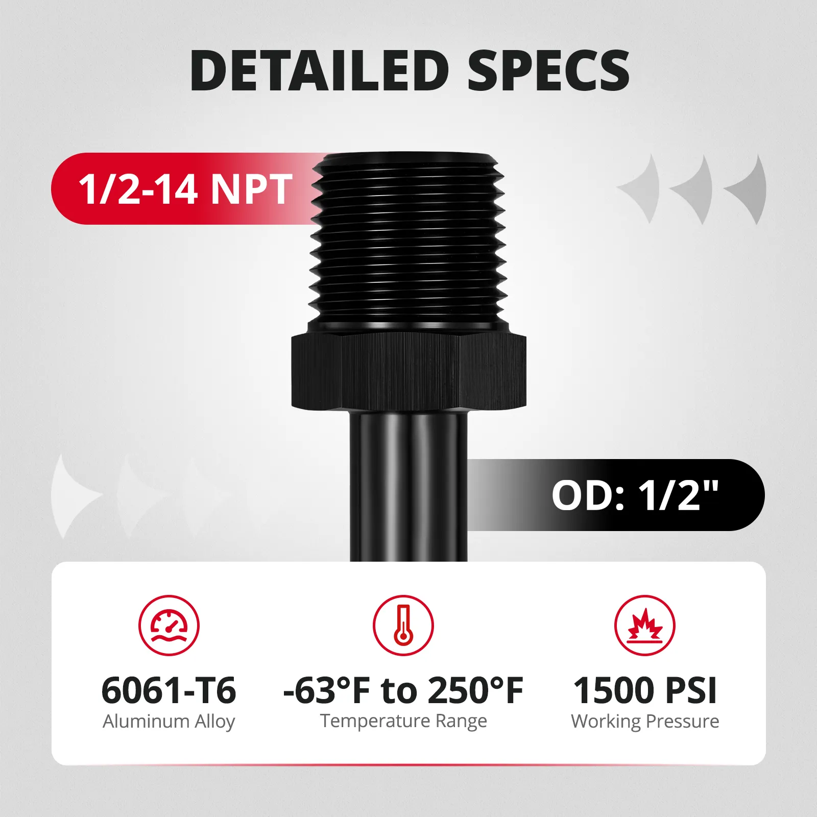 EVIL ENERGY Quick Disconnect Male Push On EFI Fitting Adapter Aluminum(NPT Male to SAE) - Image 14