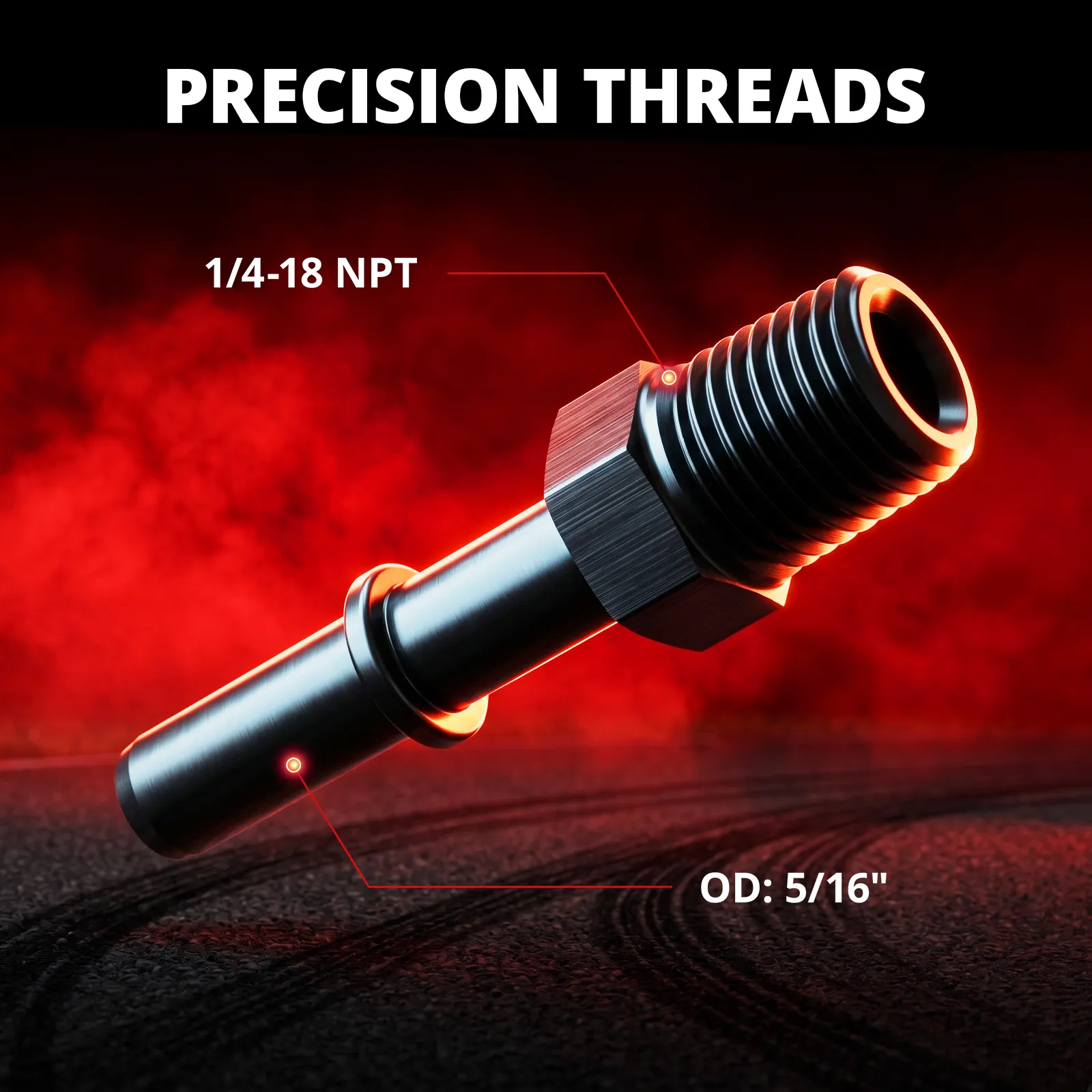 EVIL ENERGY Quick Disconnect Male Push On EFI Fitting Adapter Aluminum(NPT Male to SAE) - Image 6