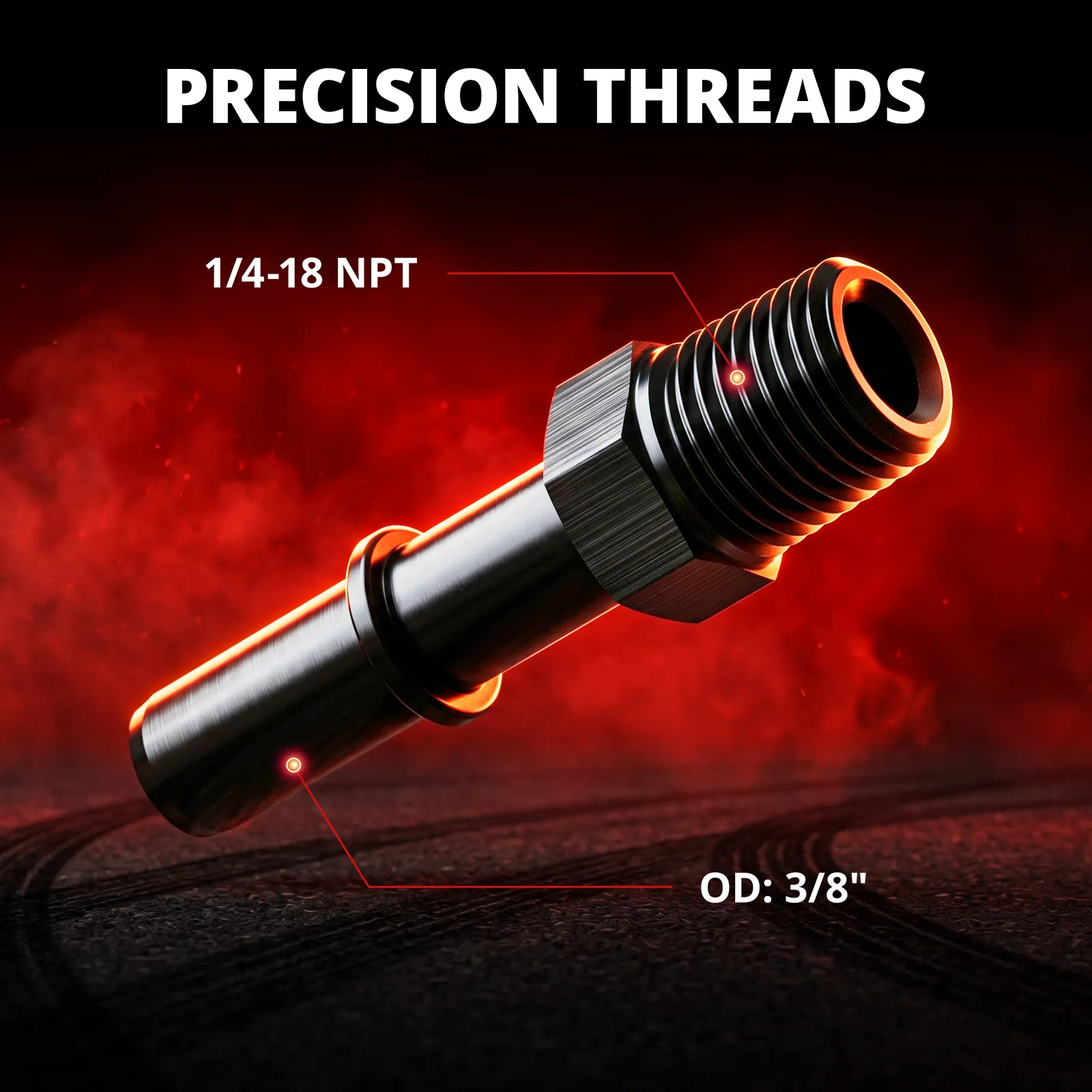 EVIL ENERGY Quick Disconnect Male Push On EFI Fitting Adapter Aluminum(NPT Male to SAE) - Image 8