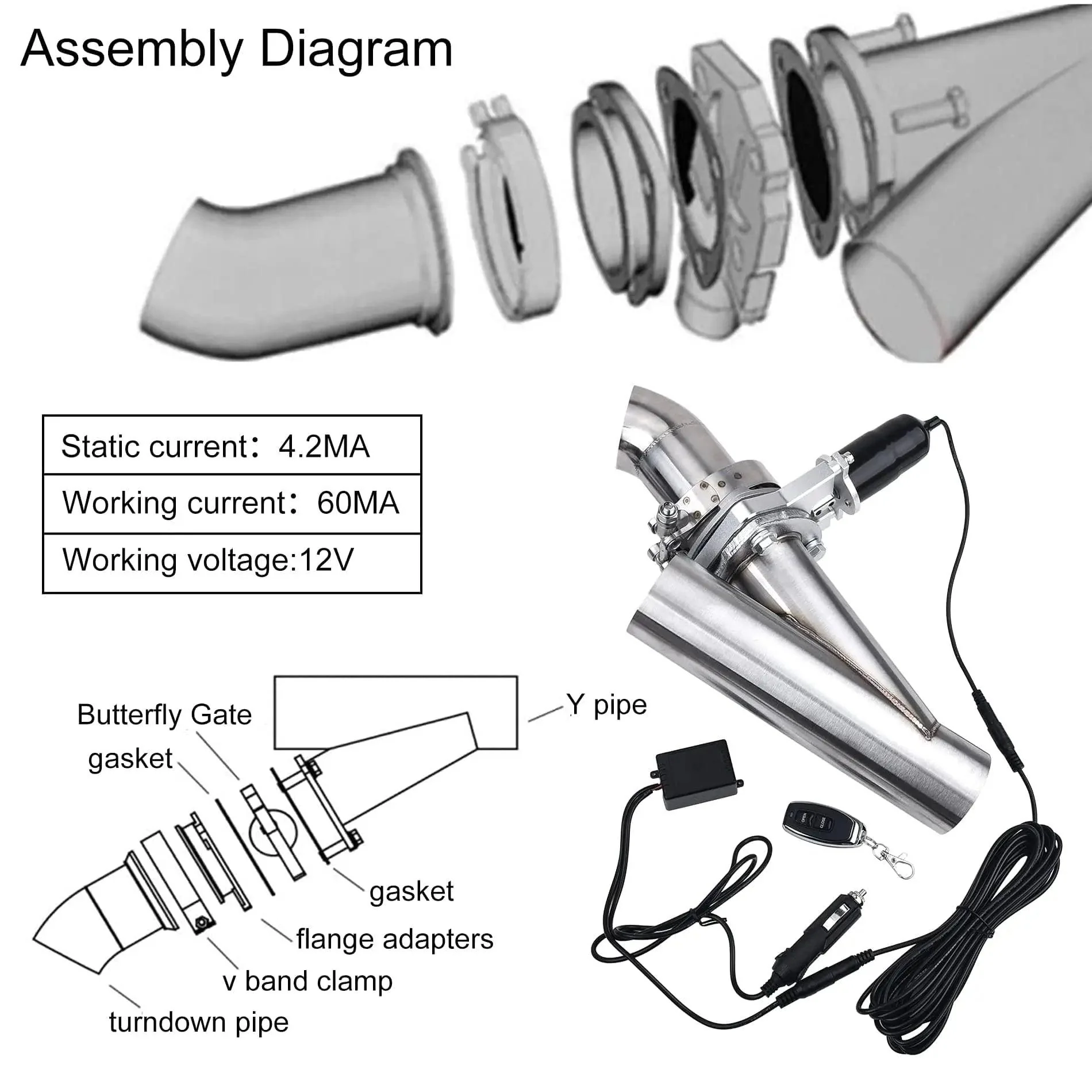 EVIL ENERGY Remote Electric Exhaust Cutout Kit (2.0/2.25/2.5/3.0 Inch) - Image 7