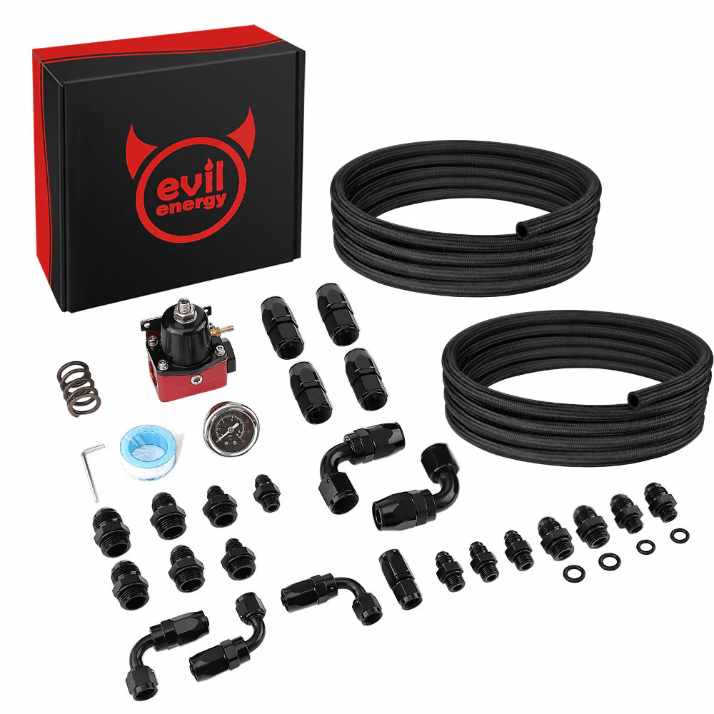 EVIL ENERGY EFI Fuel System Kit Return-Style Fuel Pressure Regulator 20-120PS CPE/PTFE Hose LineI Universal - Image 25