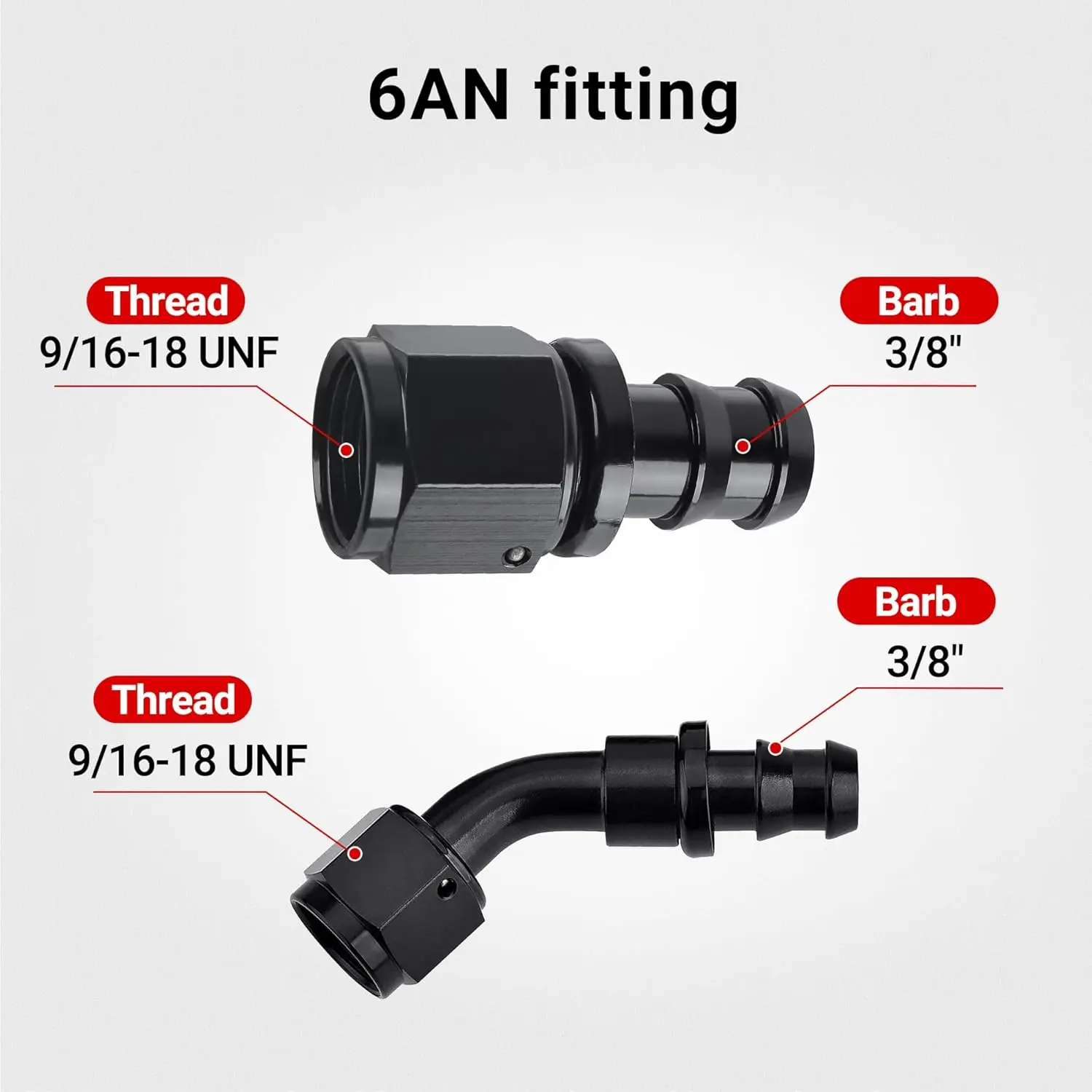 EVIL ENERGY 3/8-inch Fuel Line Kit 25FT SAE 30R7 NBR Push Lock Hose with Fittings & Clamps - Image 4