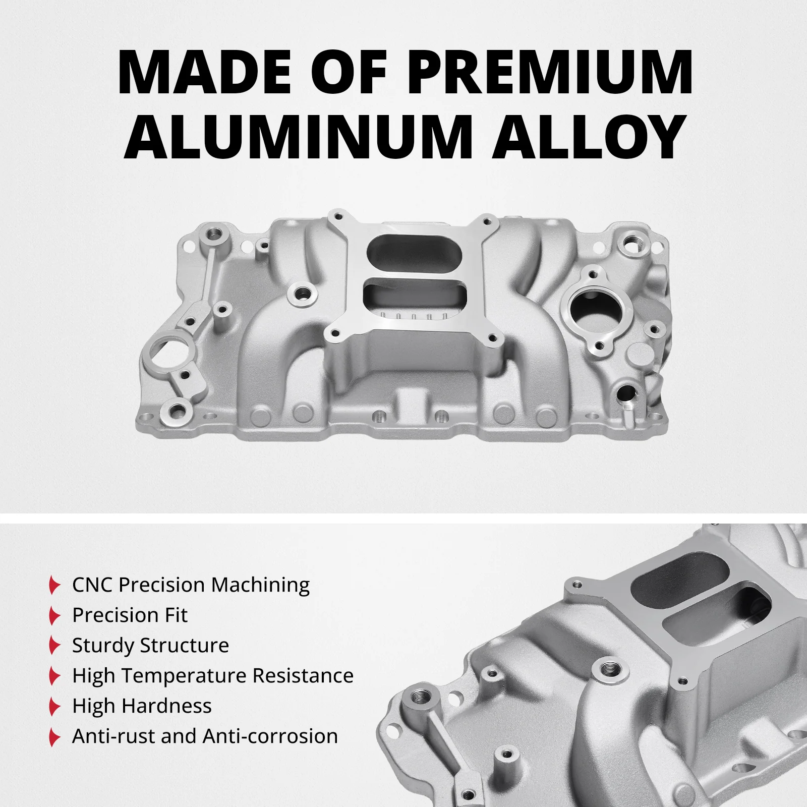 EVIL ENERGY Small Block Chevy Dual Plane High Rise Intake Manifold - Image 3