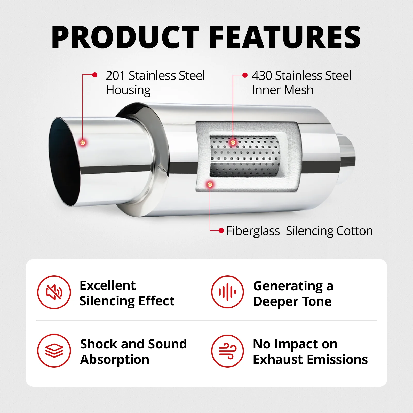 EVIL ENERGY Slant-Cut Exhaust Muffler Tip – Blue 14.6-inch Angled Outlet, Performance Sound & Aggressive Look - Image 7