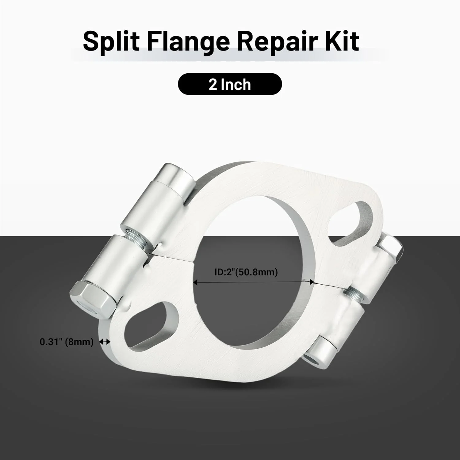 EVIL ENERGY Split Flange Repair Kit, Carbon Steel Exhaust Replacement (2/2.5/3 Inch) - Image 2