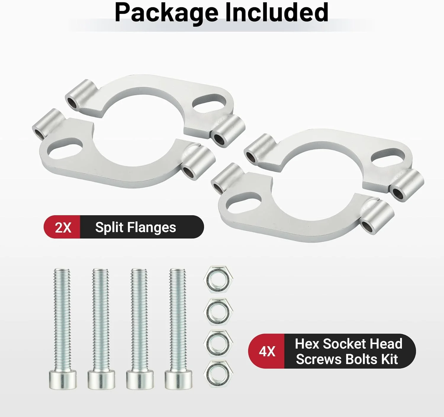 EVIL ENERGY Split Flange Repair Kit, Carbon Steel Exhaust Replacement (2/2.5/3 Inch) - Image 7