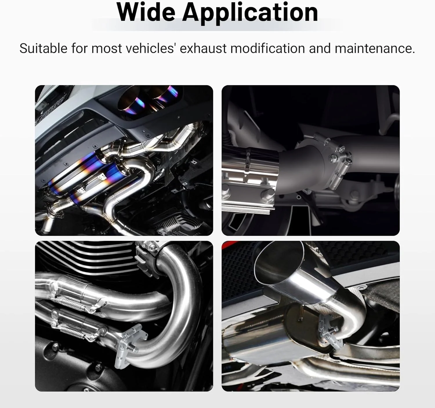 EVIL ENERGY Split Flange Repair Kit, Carbon Steel Exhaust Replacement (2/2.5/3 Inch) - Image 9