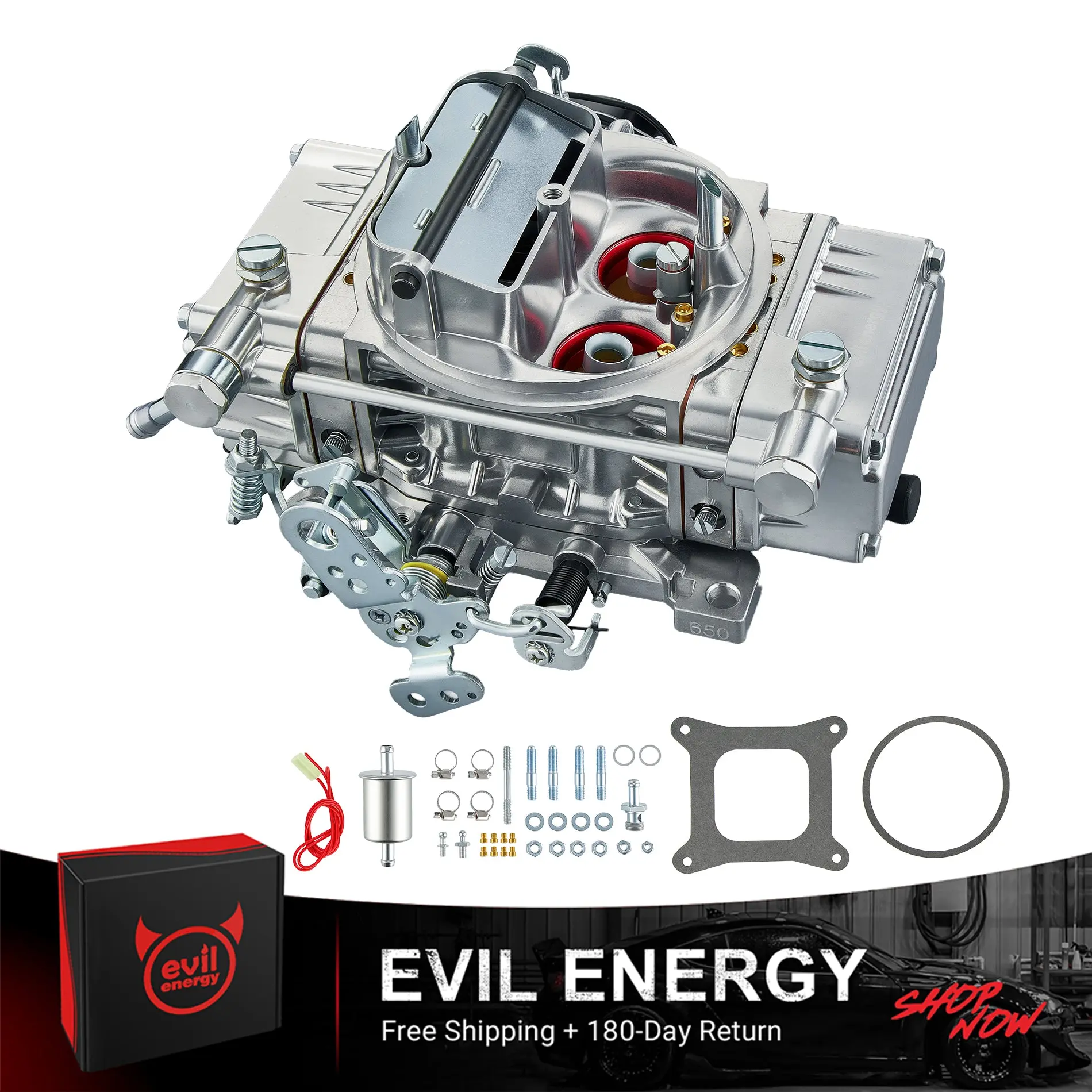 Evil Energy STREET 650 CFM 4-Barrel Carburetor Electric Choke Mechanical Secondary
