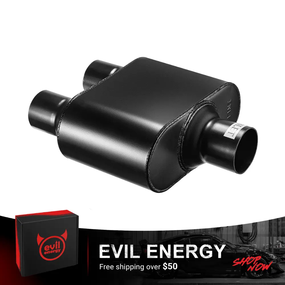 EVIL ENERGY 2.5-inch In 2.25-inch Out/3.0-inch In 2.5-inch Out Super 10 Series Center In Dual Out Exhaust Muffler - Image 2