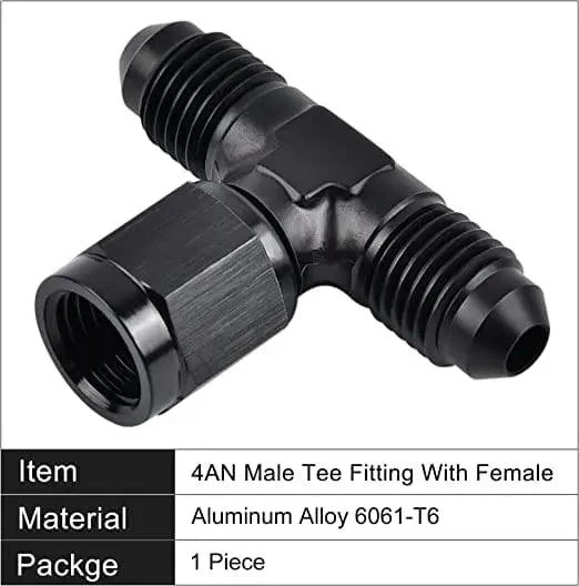 EVIL ENERGY 4/6/8/10AN Male Tee Fitting Adaptor with Female Swivel on Side - Image 6