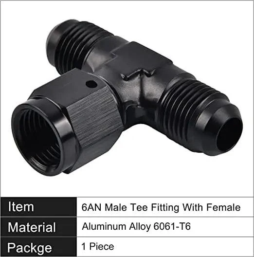 EVIL ENERGY 4/6/8/10AN Male Tee Fitting Adaptor with Female Swivel on Side - Image 7