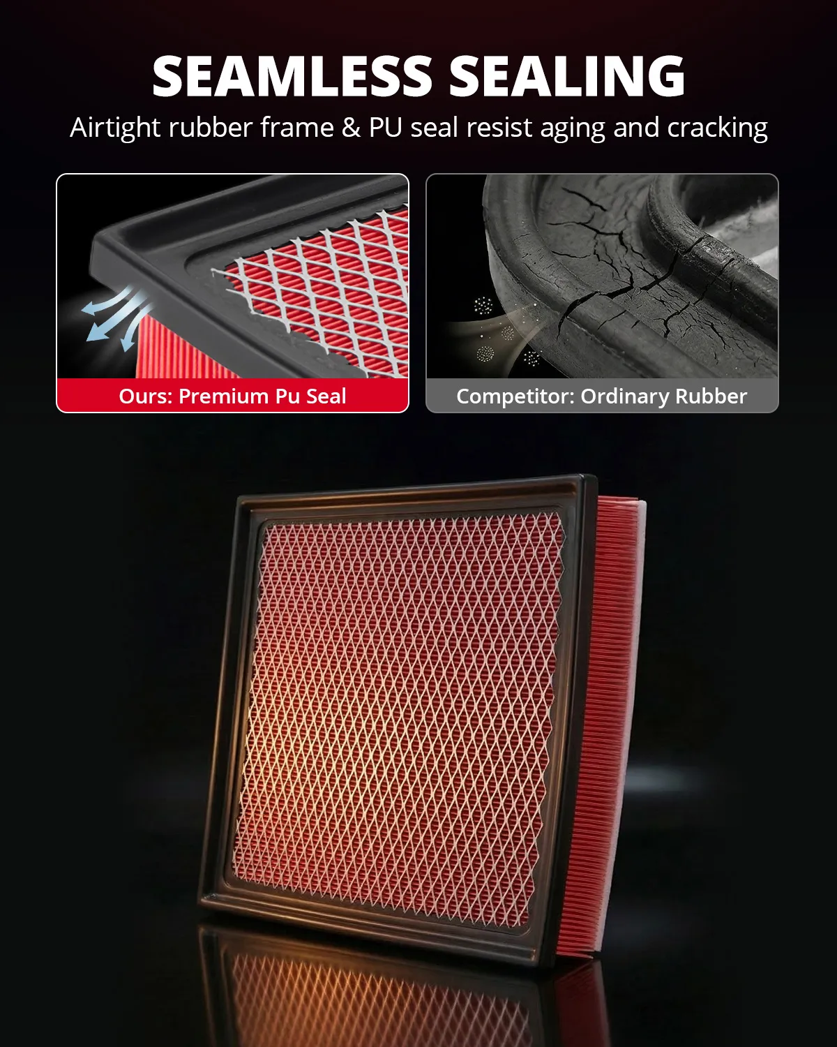 EVIL ENERGY Engine Air Filter Compatible with Toyota Tacoma 2013-2023 3.5L 4.0L, Sequoia 2014-2022 5.7L, Tundra 2010-2021 4.6L 5.7L, Replace CA11895 - Image 4