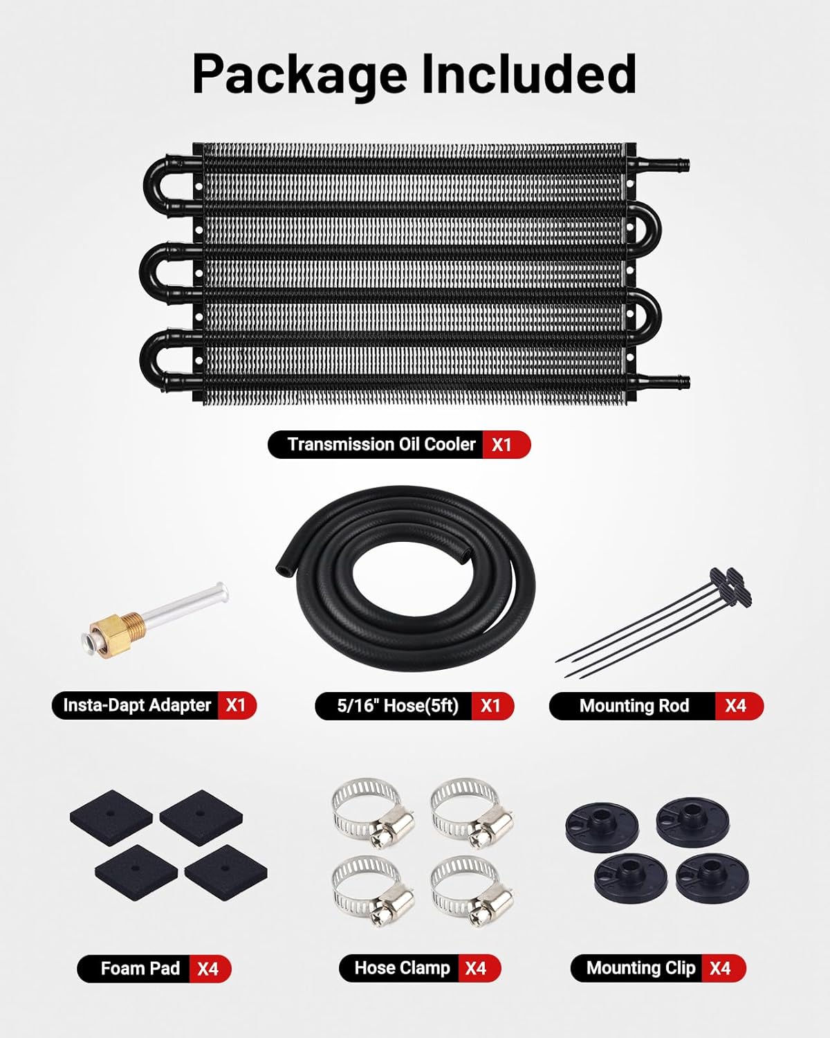 EVIL ENERGY 4/6/8 Pass Tube Transmission Oil Cooler Universal Kit - Image 17