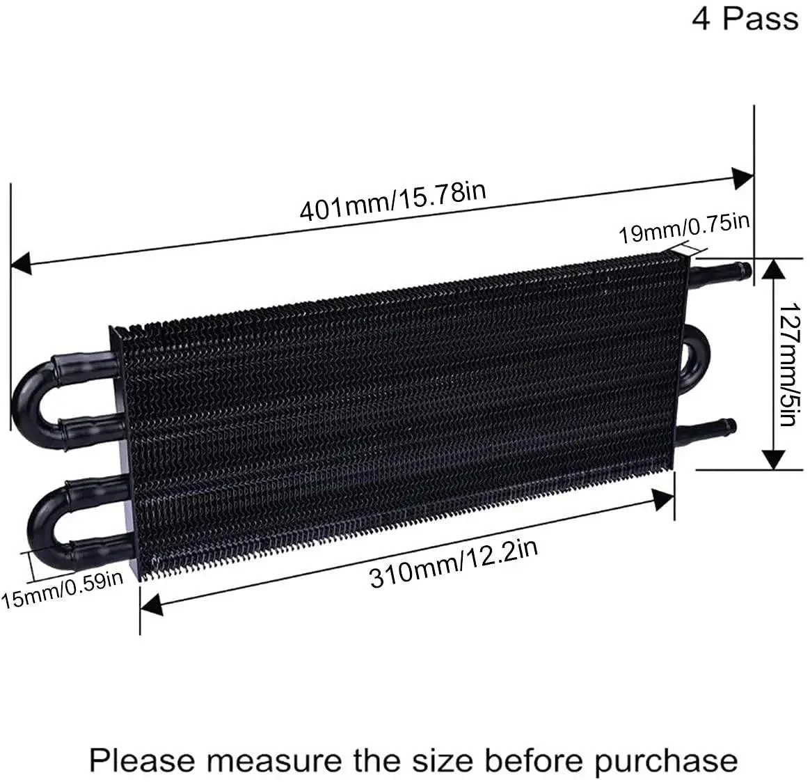 EVIL ENERGY 4/6/8 Pass Tube Transmission Oil Cooler Universal Kit - Image 4