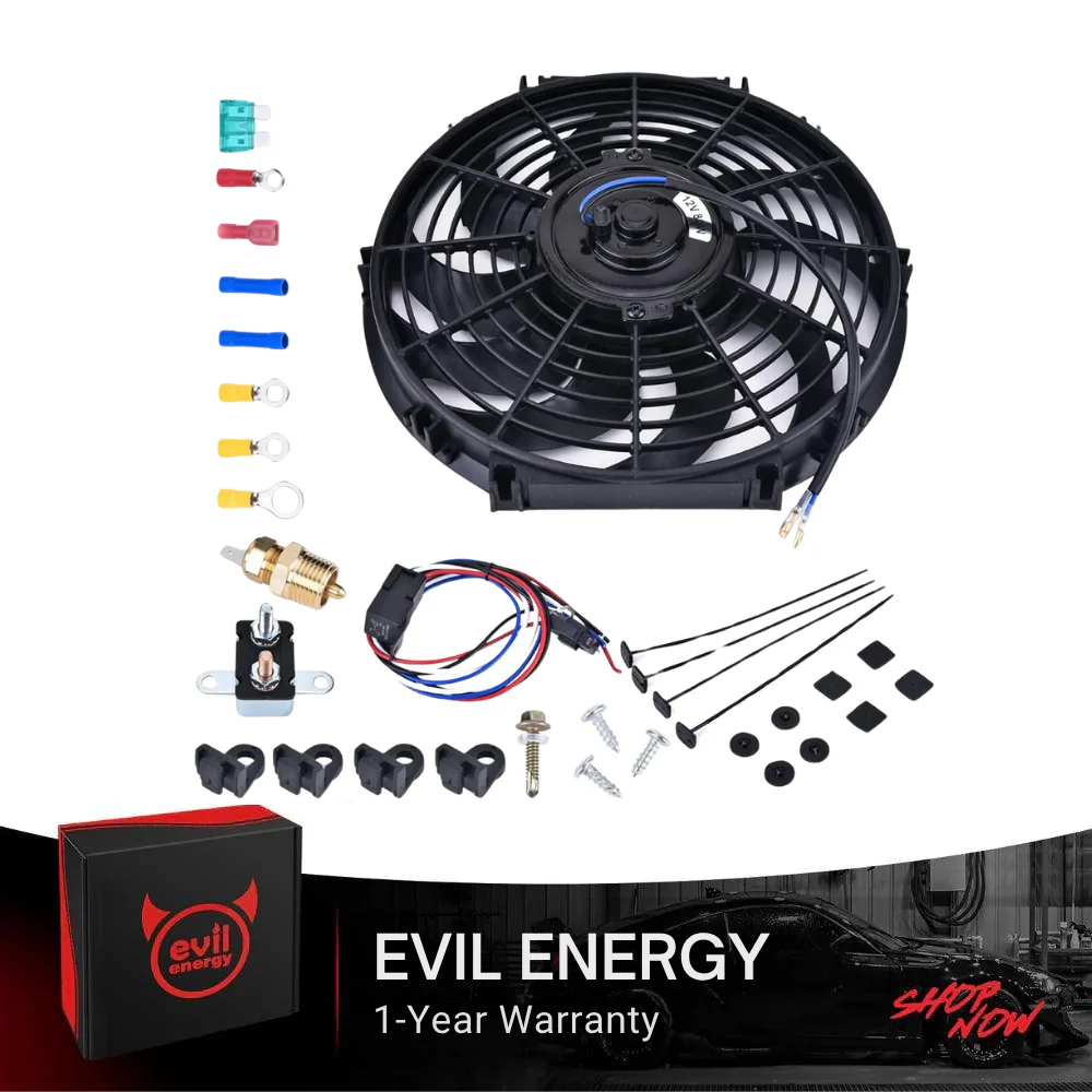 EVIL ENERGY 8/10/12/14/16 Inch Electric Radiator Cooling Fan - Compatible with Automobile Radiators - Image 3