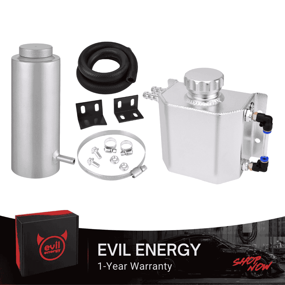 EVIL ENERGY Universal Coolant Overflow Combo | 800mL Bottle & 2L Tank Dual Capacity Set | Aluminum Coolant Reservoir Expansion Tank for Performance Upgrade - Image 11