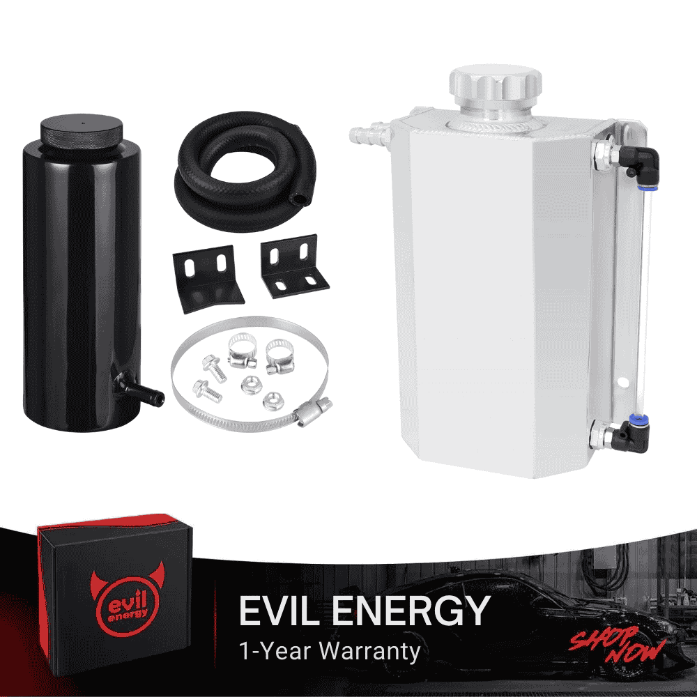 EVIL ENERGY Universal Coolant Overflow Combo | 800mL Bottle & 2L Tank Dual Capacity Set | Aluminum Coolant Reservoir Expansion Tank for Performance Upgrade - Image 4