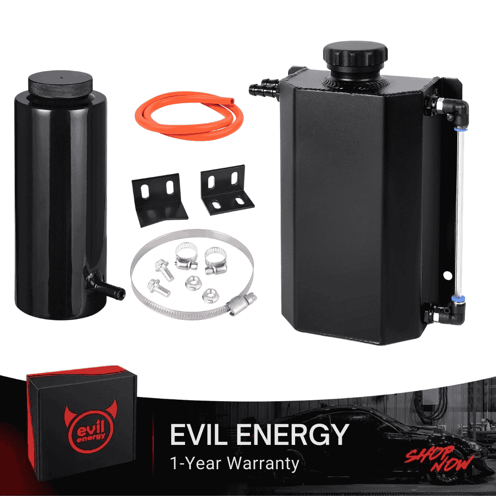 EVIL ENERGY Universal Coolant Overflow Combo | 800mL Bottle & 2L Tank Dual Capacity Set | Aluminum Coolant Reservoir Expansion Tank for Performance Upgrade - Image 6