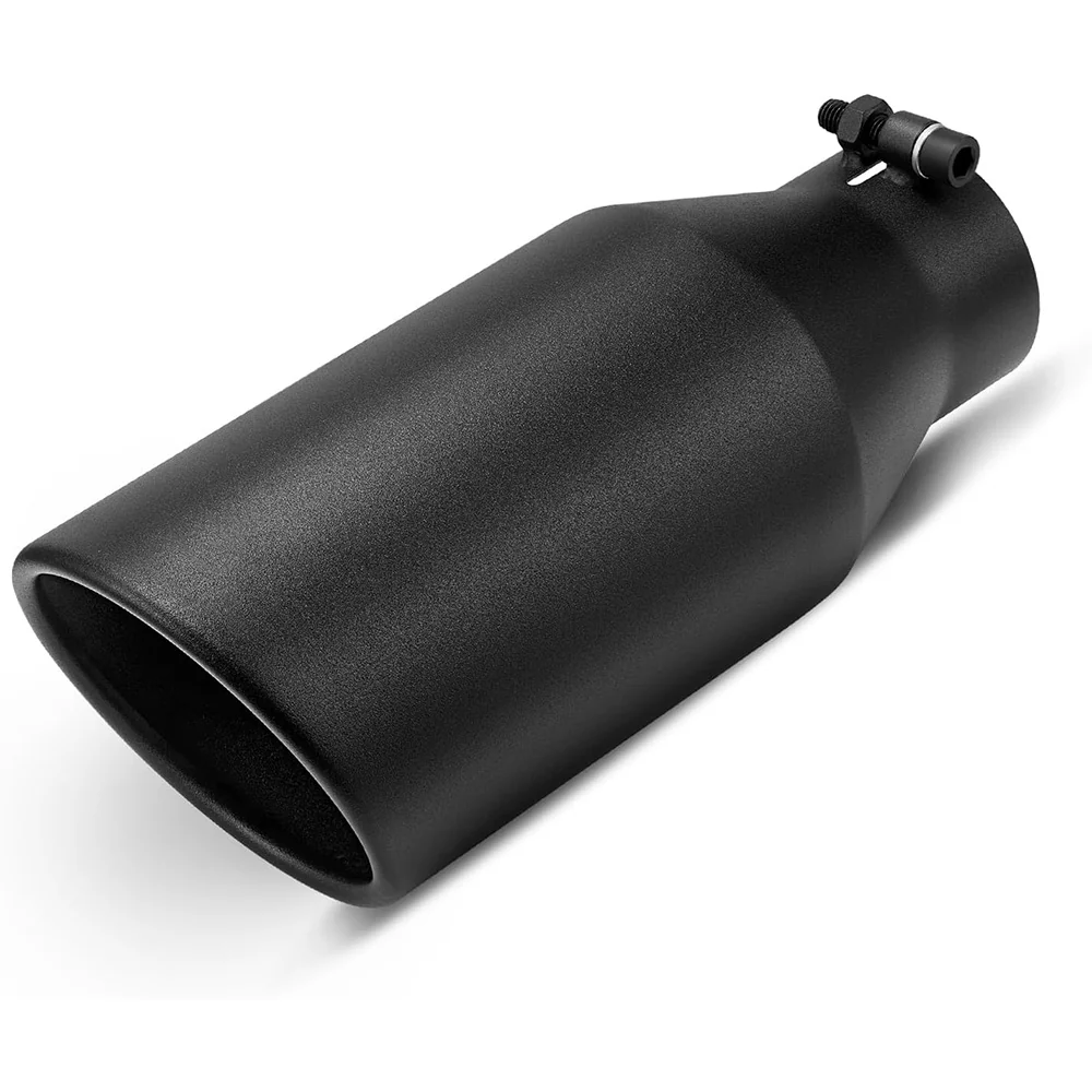 EVIL ENERGY Universal Diesel Exhaust Tip for Trucks, Universal Bolt-On, Black Powder Coated/Polished Stainless Steel - Image 2
