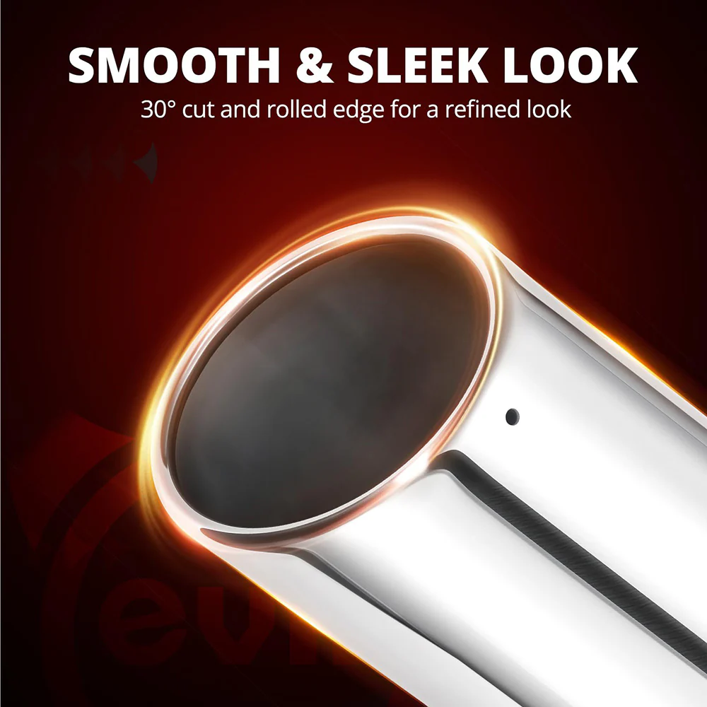 EVIL ENERGY Universal Diesel Exhaust Tip for Trucks, Universal Bolt-On, Black Powder Coated/Polished Stainless Steel - Image 30