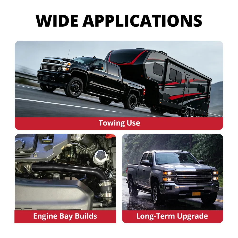 EVIL ENERGY Upper Coolant Hose Kit for 2019-2024 6.7L Cummins Standard Output, Aluminum Upper Radiator Coolant Hose Replacement Upgrade - Image 15