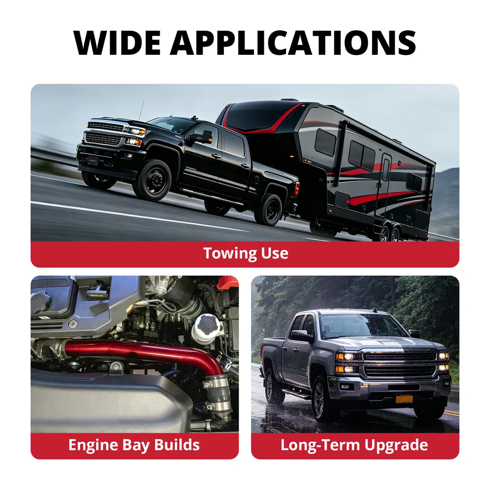 EVIL ENERGY Upper Coolant Hose Kit for 2019-2024 6.7L Cummins Standard Output, Aluminum Upper Radiator Coolant Hose Replacement Upgrade - Image 16