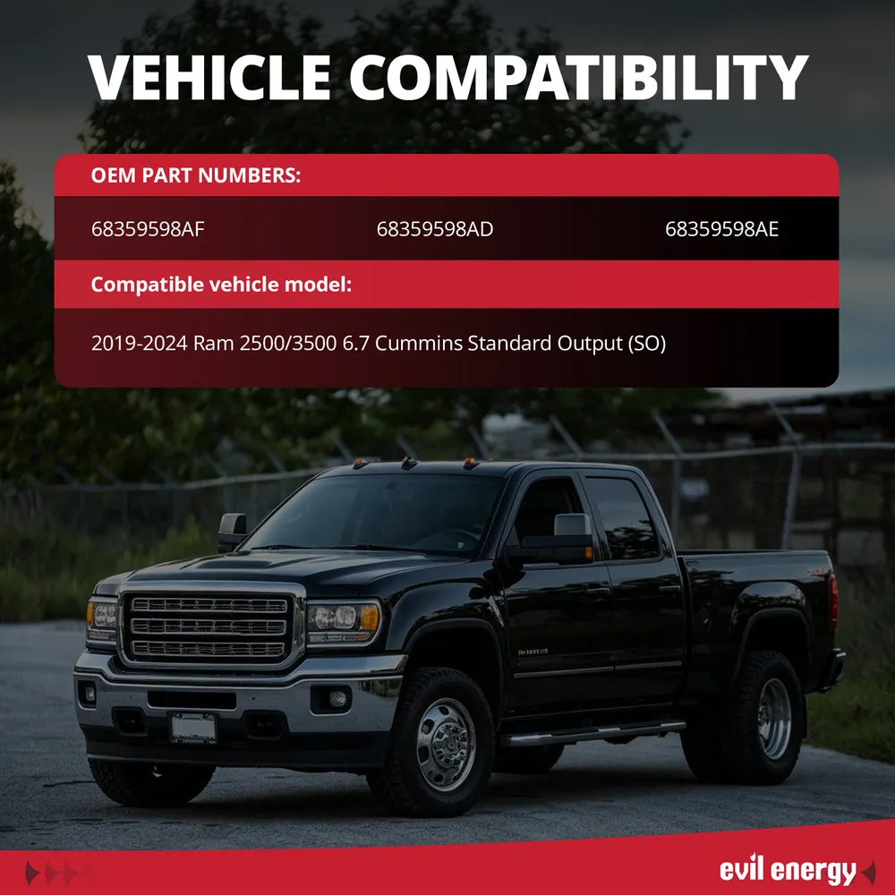 EVIL ENERGY Upper Coolant Hose Kit for 2019-2024 6.7L Cummins Standard Output, Aluminum Upper Radiator Coolant Hose Replacement Upgrade - Image 3