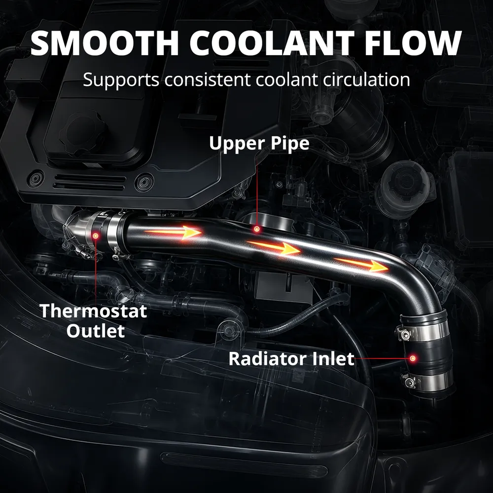 EVIL ENERGY Upper Coolant Hose Kit for 2019-2024 6.7L Cummins Standard Output, Aluminum Upper Radiator Coolant Hose Replacement Upgrade - Image 4