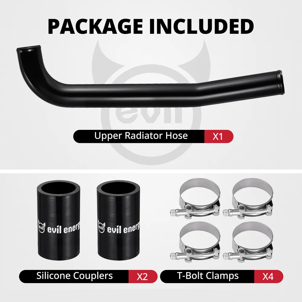 EVIL ENERGY Upper Coolant Hose Kit for 2019-2024 6.7L Cummins Standard Output, Aluminum Upper Radiator Coolant Hose Replacement Upgrade - Image 9
