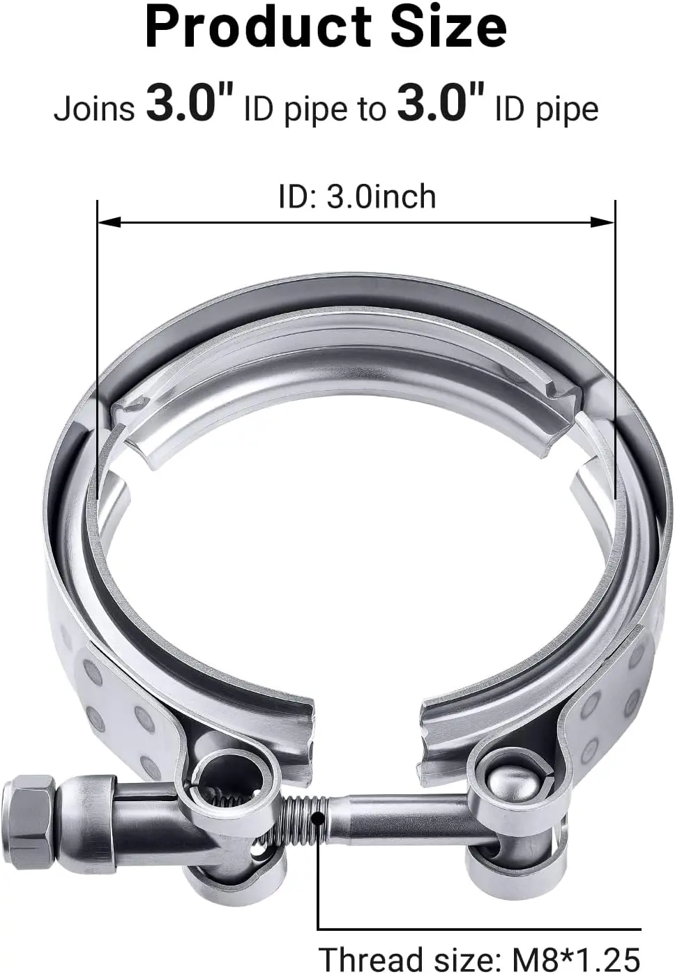 EVIL ENERGY V-Band Clamp Quick Release – Stainless Steel, No Flanges（1.5-6.0inch） - Image 15
