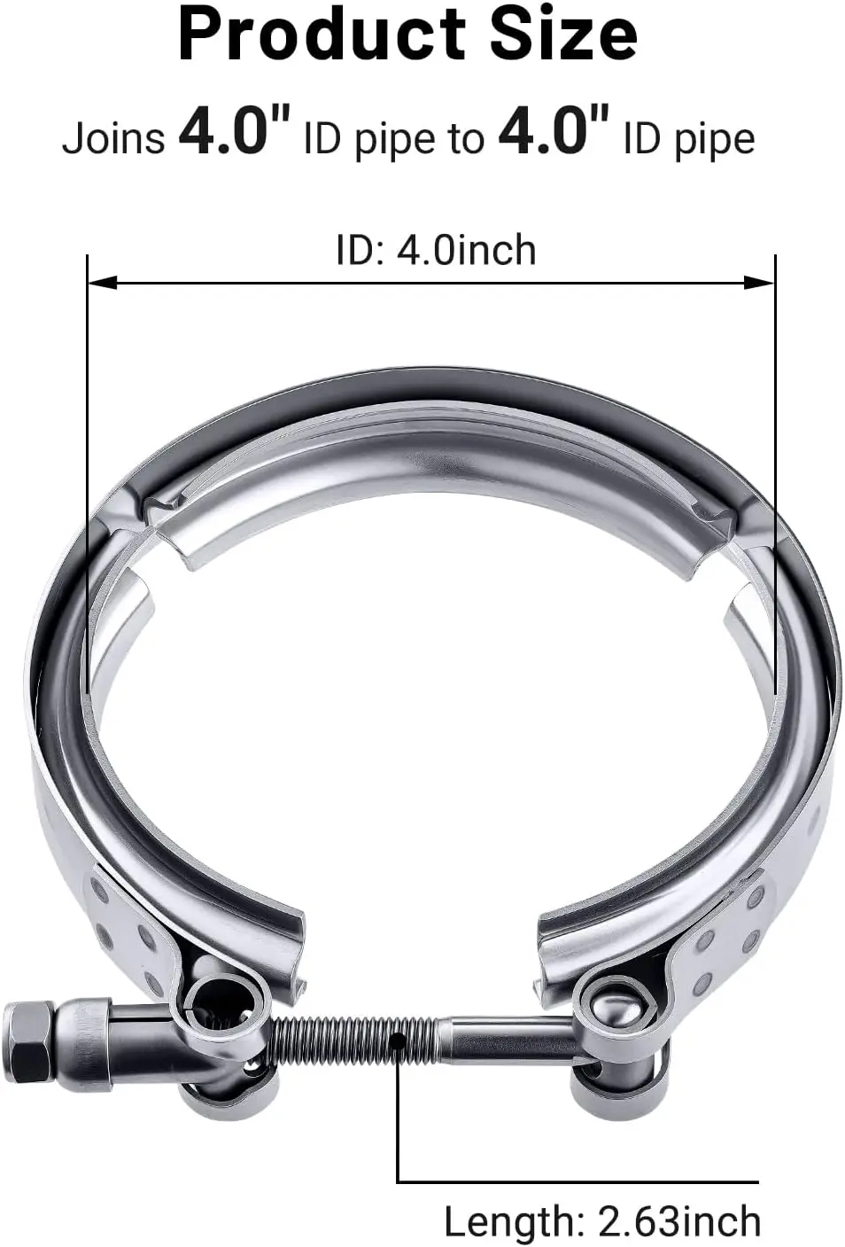 EVIL ENERGY V-Band Clamp Quick Release – Stainless Steel, No Flanges（1.5-6.0inch） - Image 8