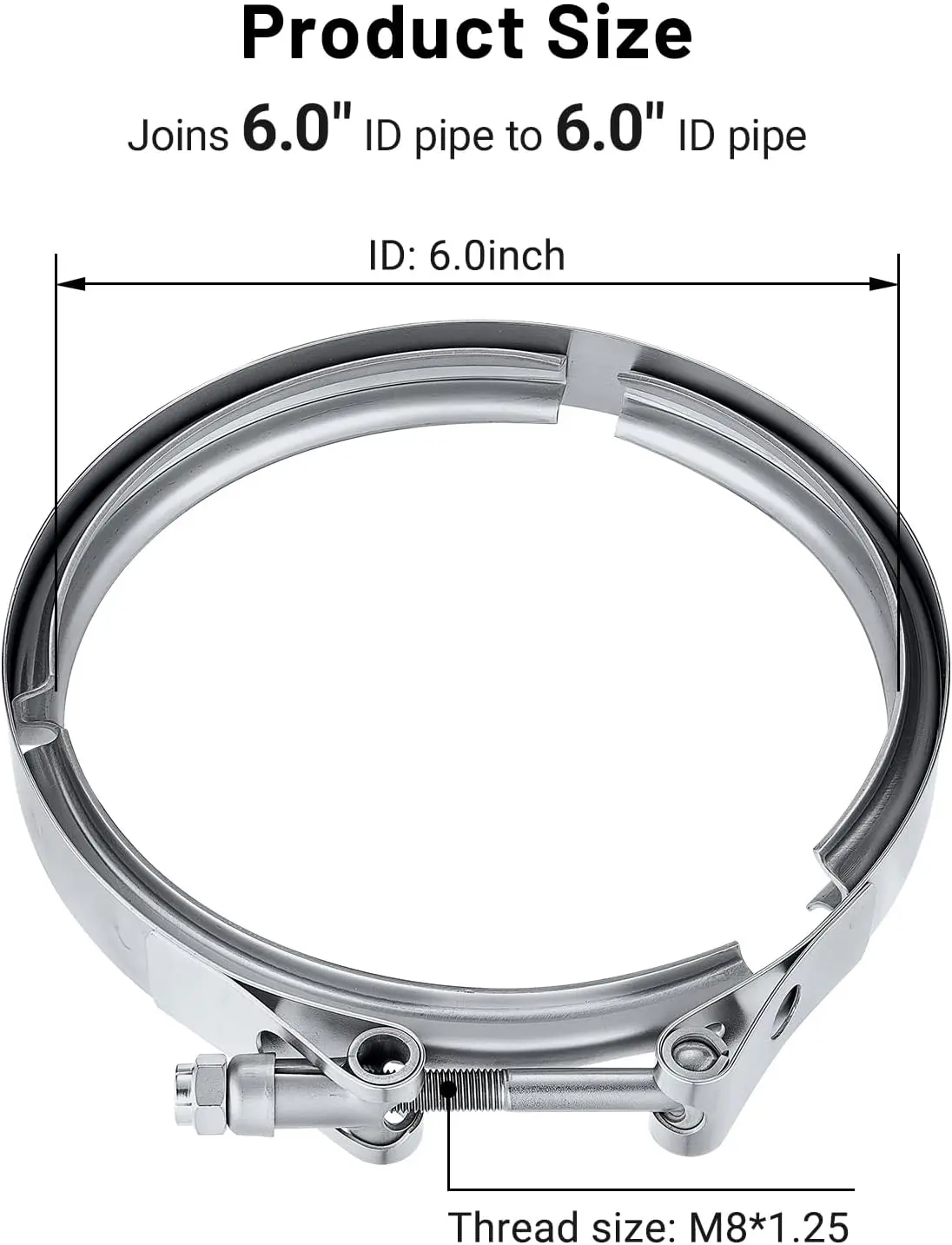 EVIL ENERGY V-Band Clamp Quick Release – Stainless Steel, No Flanges（1.5-6.0inch） - Image 9