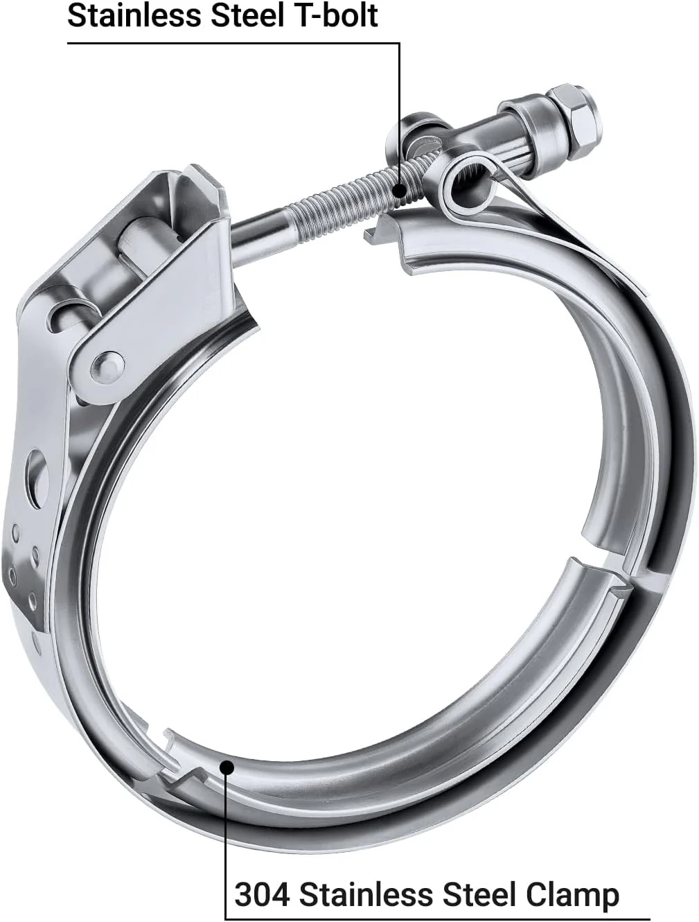 EVIL ENERGY V Band Clamp Quick Release Stainless Steel Male Female Mild Steel (without Flange) - Image 3